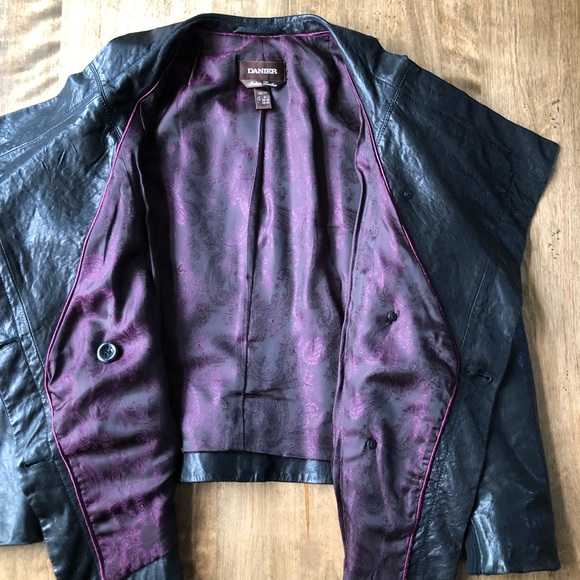 Danier Italian Leather Black Jacket XS - Picture 5 of 6